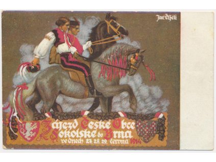 Zájezd České obce sokolské do Brna v červnu 1914, dle originálu J. Čížka