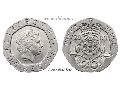Velká Británie, mince 20 Pence, 2003, stav 1/1...viz autentické foto