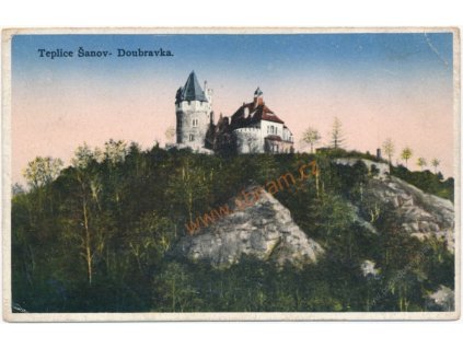65 - Teplicko, Šanov - hrad Doubravka, cca 1931