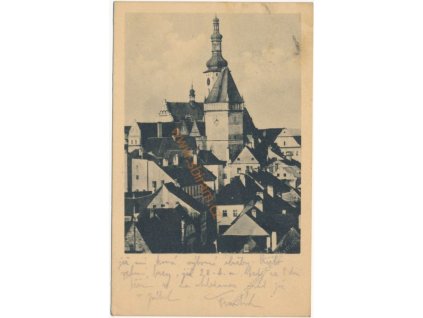 64 - Táborsko, Tábor, pohled ze střechy, nákl. E. Nepomucký, cca 1919