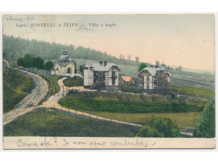 73 - Zlínsko, Kostelec u Štípy, Villy a kaple, cca 1914