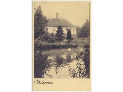 60 - Strakonicko, Štěchovice, partie s labutěmi, cca 1920