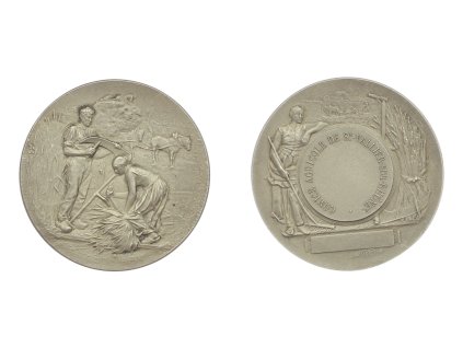 Francie, Medaile zemědělské výstavy, kolem r. 1900, stav 1/1