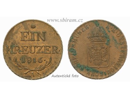 František II., mince 1 Krejcar, 1816 A ...viz autentické foto
