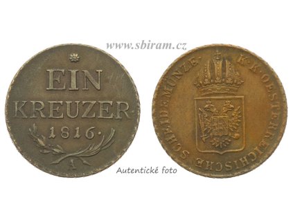 František II., mince 1 Krejcar, 1816 A ...viz autentické foto