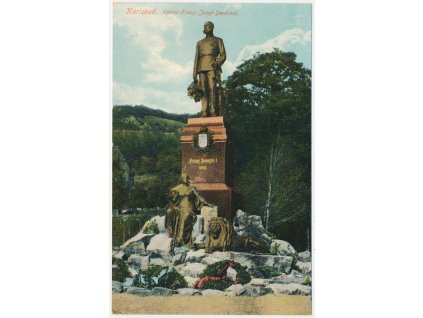 25 - Karlovy Vary (Karlsbad), Kaiser-Franz-Josef Denkmal, cca 1916