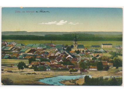 75 - Žďár nad Sázavou, celkový pohled na město, cca 1912