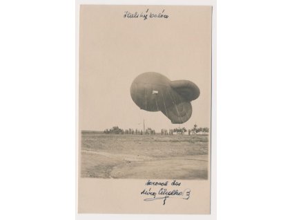 ČSR, Armáda, Nácvik použití ukořistěné italské vzducholodě/balonu, cca 1926