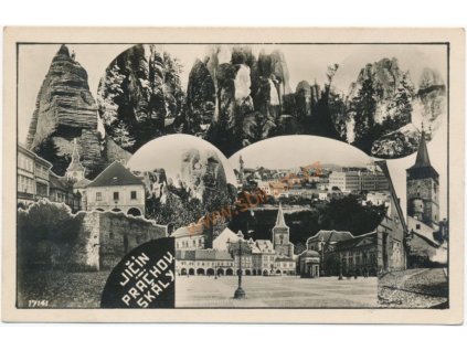 22 - Jičínsko, Jičín a Prachovské skály,nákl. Macháčkova tržnice, 1930