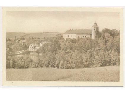 45 - Pelhřimovsko, Žirovnice, pohled na zámek a okolí, cca 1935