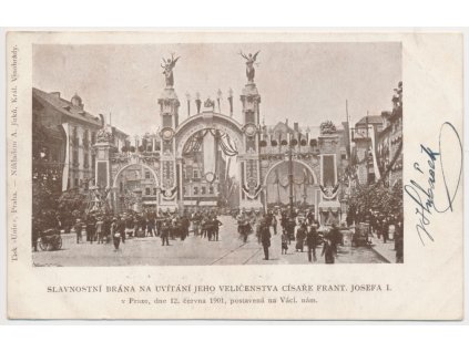 František Josef I., Uvítání Jeho veličenstva v Praze, červenec 1901