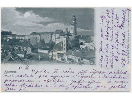 13 - Český Krumlov, pohled na město, foto J. Seidel, 1899