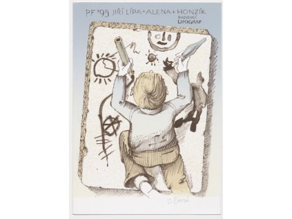 Bursík Spytimír, PF 1995, litografie, rozměr cca 150x100mm