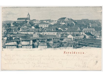 28 - Klatovsko, Horažďovice, celkový pohled na město, cca 1901