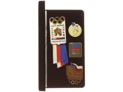 ČR, Olympijské hry Vancouver 2010, kompletní sada odznaků, původní etue