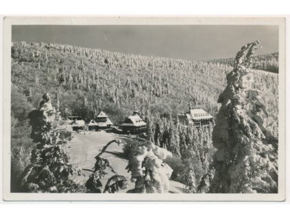 71 - Vsetínsko, Radhošť, Pustevny, zimní partie, cca 1940