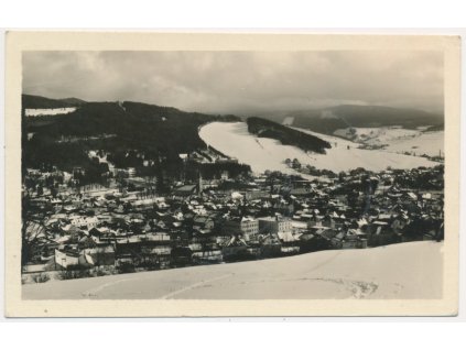 21 - Jeseník, celkový pohled na město, cca 1954