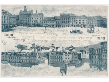 29 - Kolín, 2 záběr, partie z náměstí, cca 1899