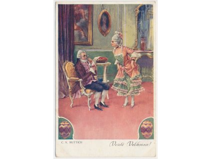 Muttich K. V. (1873-1924), Veselé Velikonoce, cca 1916