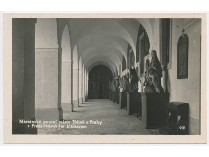 51 - Praha-západ, Červený Újezd, Klášter Hájek, partie z podloubí, cca 1930