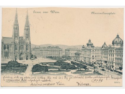 Rakousko, Vídeň (Wien), Maximiliansplatz, cca 1899