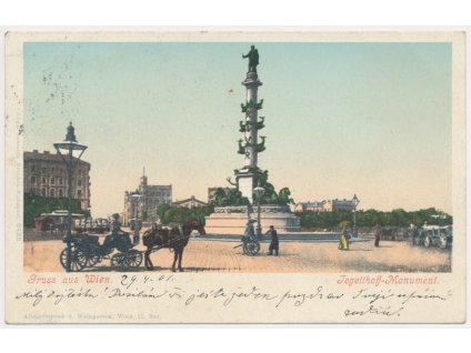 Rakousko, Vídeň (Wien), Tegetthoff-Denkmal, cca 1901