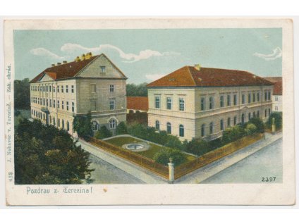 33 - Litoměřicko, Terezín, Škola, nyní muzeum ghetta, cca 1909