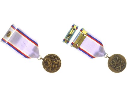 ČR, AE medaile AČR Za pět let služby, bronz, stuha, stužka, stav 1/1/1