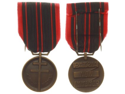 Francie, Francouzská medaile odboje - Médaille de la Résistance, 1945, stuha, stav 1/1/1