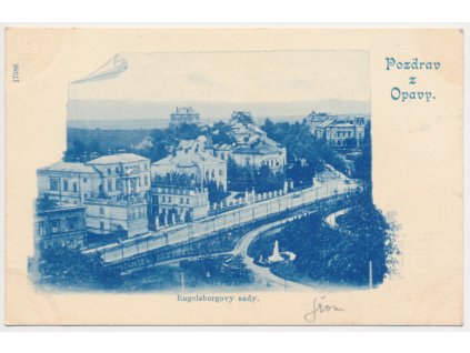 42 - Opava, koláž, Engelsbergovy sady, cca 1900
