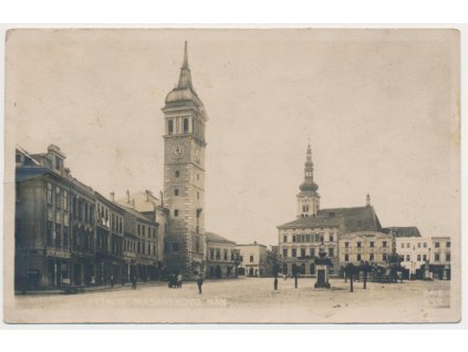 72 - Vyškov, oživené Masarykovo náměstí, cca 1927