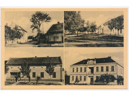 30 - Kroměřížsko, Ludslavice, 4 záběr dominant obce, cca 1940