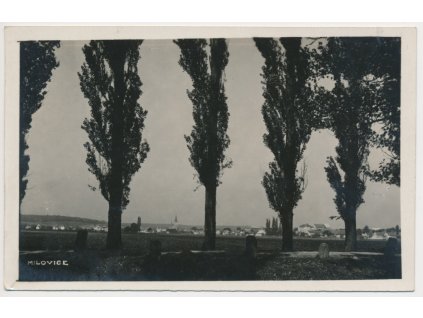 40 - Nymbursko, Milovice, celkový pohled na město, cca 1926