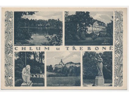 24 - Jindřichohradecko, Chlum u Třeboně, 5-ti záběrová koláž, cca 1930