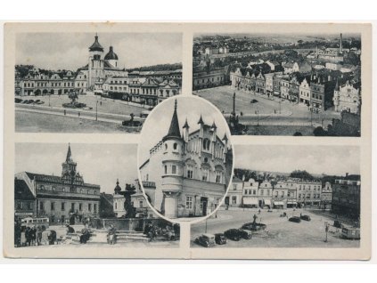 17 - Havlíčkův Brod (Německý Brod), 5-ti záběr dominant města, cca 1940