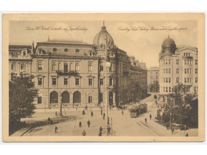 Ukrajina, Lvov (Lwów), Ul. Karola Ludwika, Ul. Jagellońska, cca 1916