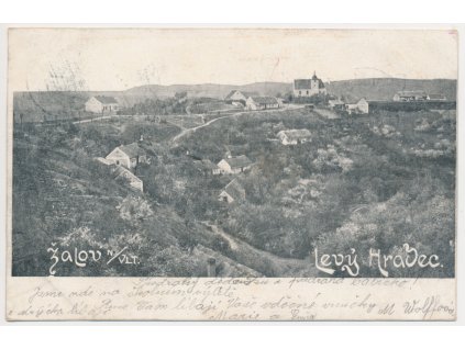 51 - Praha-západ, Žalov, celkový pohled na obec, cca 1901
