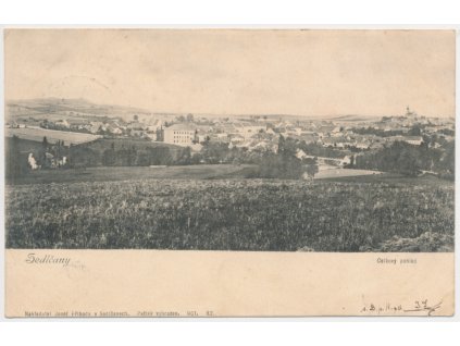 54 - Příbramsko, Sedlčany, Celkový pohled na město, cca 1901
