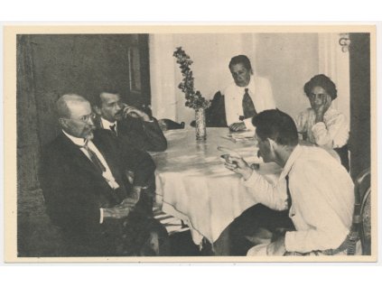 T. G. Masaryk a spisovatel Gorkij na Capri r. 1912