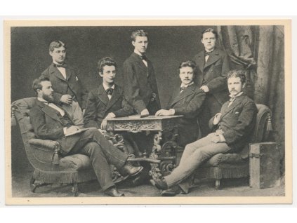 T. G. Masaryk v Lipsku mezi kolegy - studenty v r. 1874