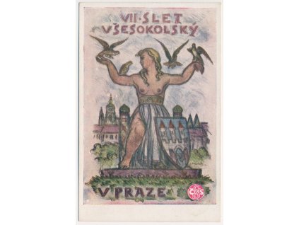 VII. slet všesokolský v Praze r. 1920, dle orig. J. Kaplického