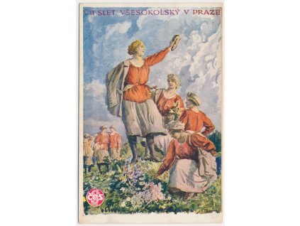 VII. slet všesokolský v Praze r. 1920, dle orig. J. Blažka