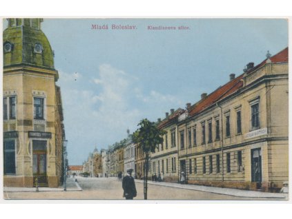 36 - Mladá Boleslav, oživená Klaudianova ulice, cca 1917