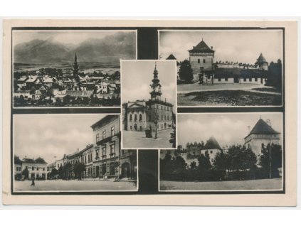 Slovensko, Kežmarok, 5-ti záběr dominant města, cca 1940