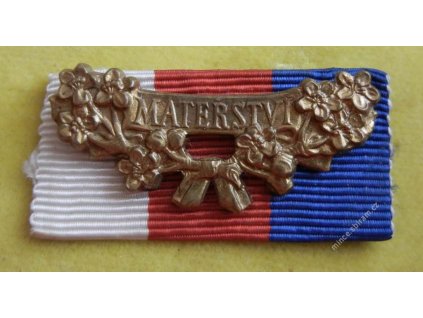 ČSSR, stužka  Mateřství, zavírací jehla