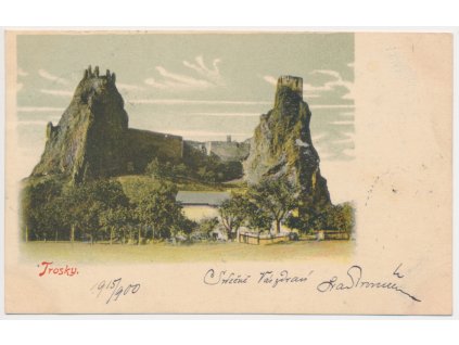 58 - Semilsko, Český ráj, zřícenina hradu Trosky, 1900