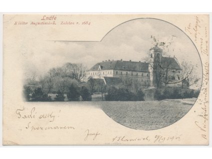 60 - Strakonicko, Lnáře, koláž, Klášter Augustiniánů, cca 1901