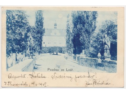60 - Strakonicko, Lnáře, Zámecká partie, cca 1901
