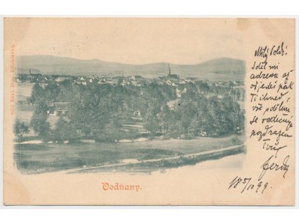 60 - Strakonicko, Vodňany, celkový pohled na město, cca 1899