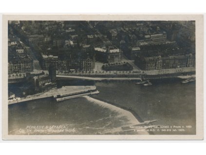 49 - Praha, Šítkovské mlýny, Pohled z letadla č. 114, cca 1930